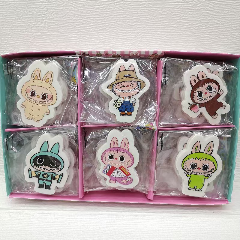 Capybara labubu Cute Stationery Eraser (labubu)(Whole box packed)