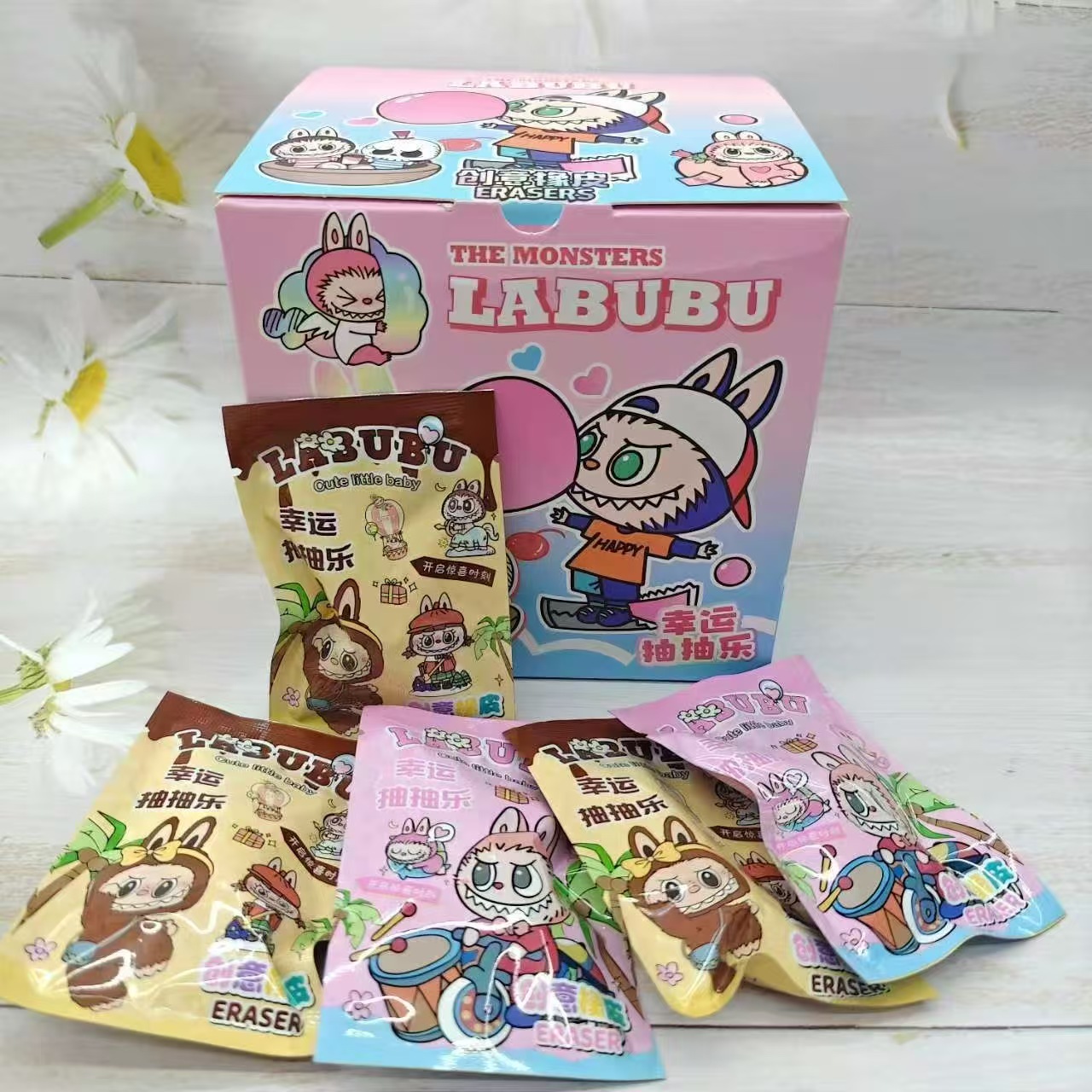labubu Cute Cartoon Doll Eraser Blind Box (labubu)