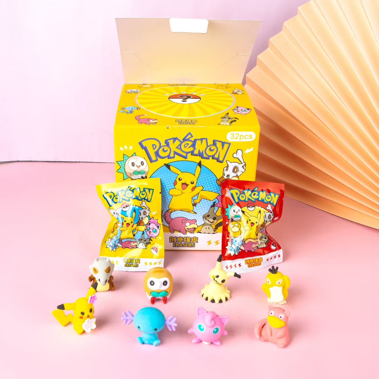 labubu Cute Cartoon Doll Eraser Blind Box (pokemon)
