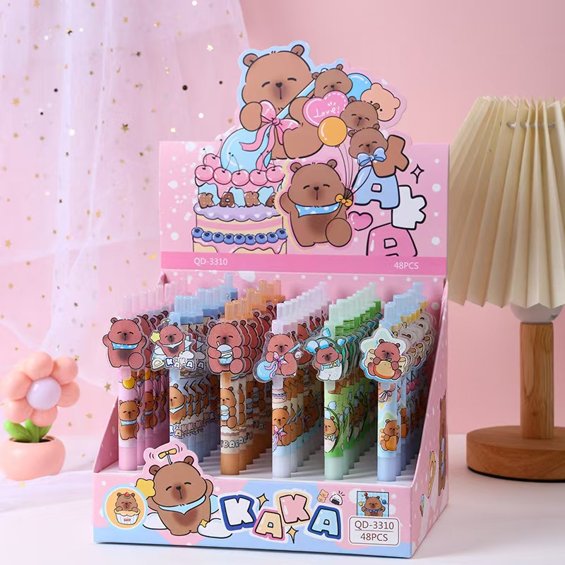 The new capybara acrylic patch is cute and cartoonish with a neutral touch pen