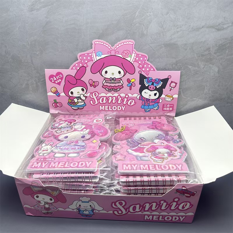 Sanrio Sticker Book Color Page Coil Book (Three-in-One)