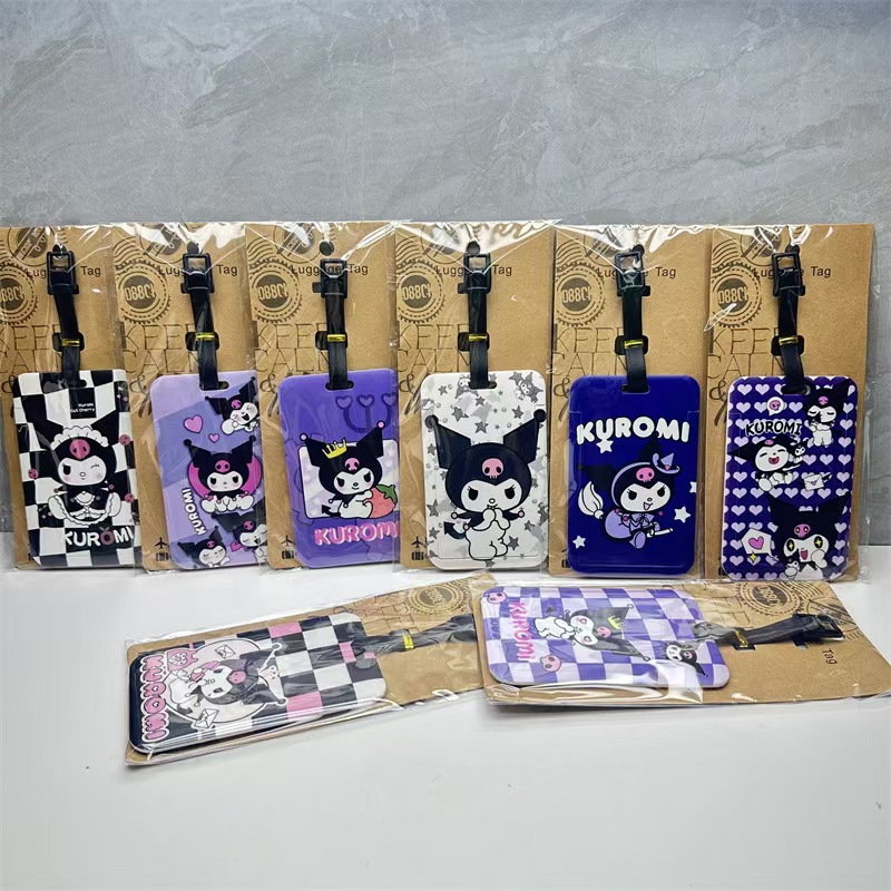 Cute cartoon 3D relief suitcase tag(kuromi)
