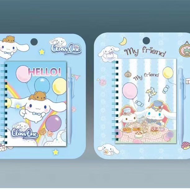 Cute cartoon portable coil notebook with pen(sanrio)