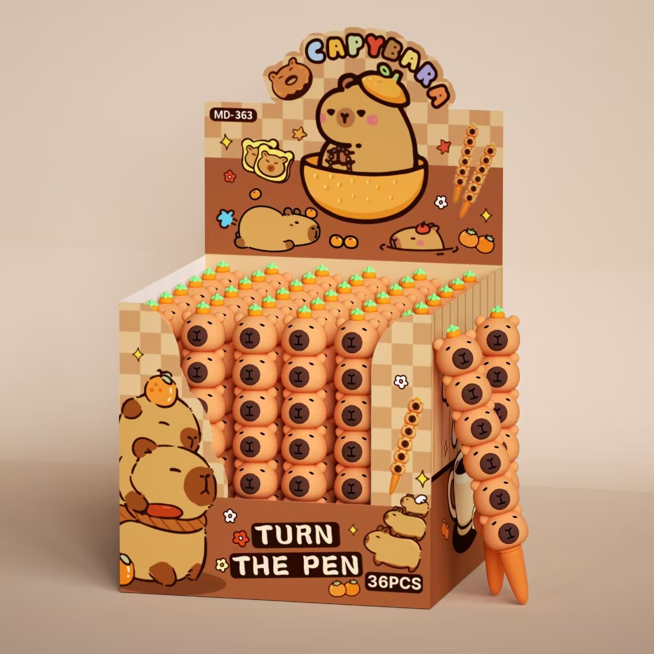 Creative capybara Cute cartoon string gel pens