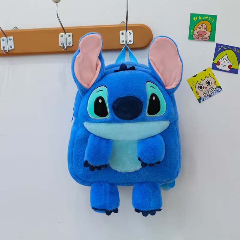 New stitch cute cartoon plush backpack(blue)