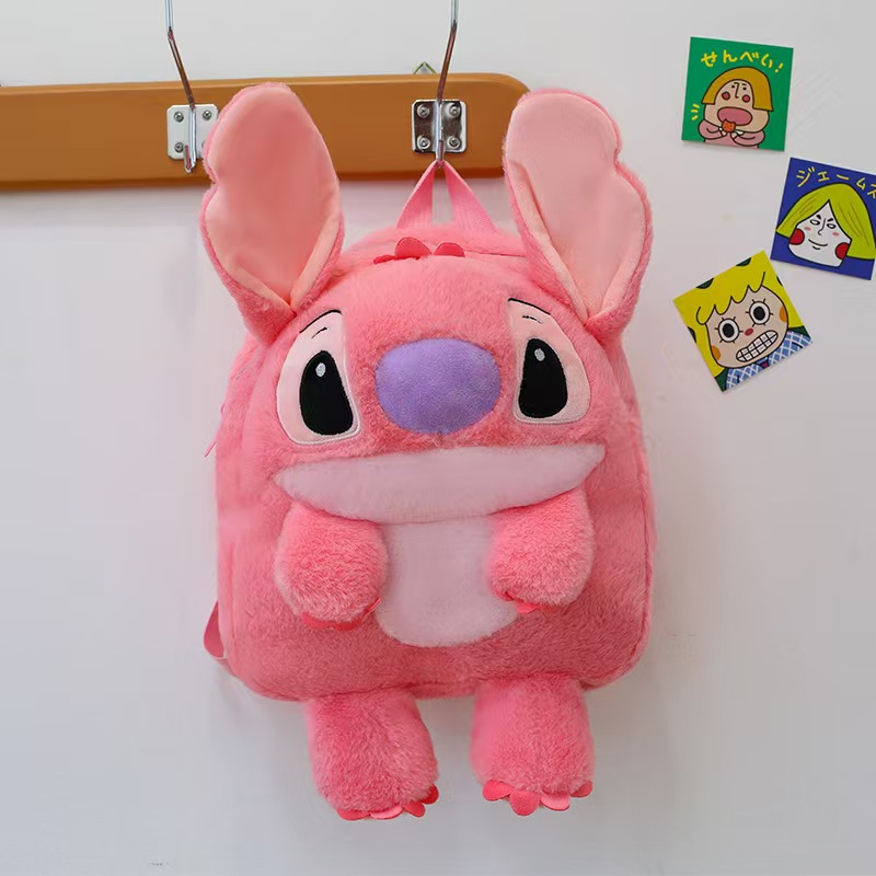 New stitch cute cartoon plush backpack(pink)