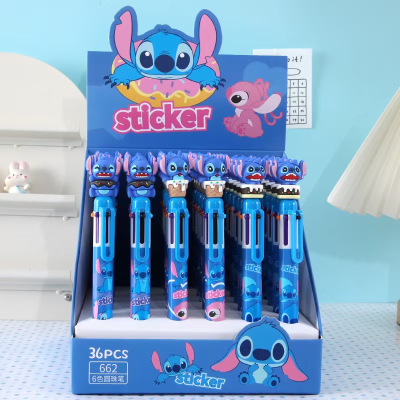 stitch Cute cartoon six-color ballpoint pen