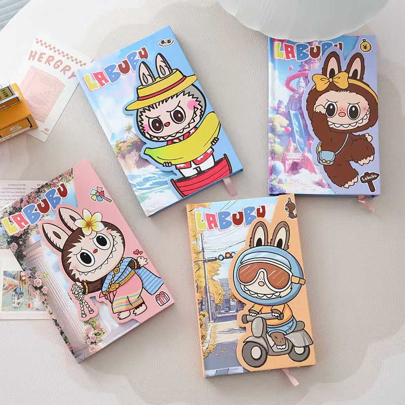labubu Cute cartoon magnetic A6 hardcover notebook