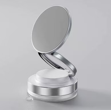Rotating folding vacuum suction cup magnetic mobile phone stand (white)