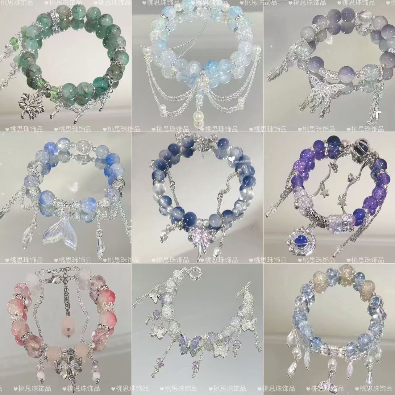Original high-quality, exquisite glass tassel bracelet