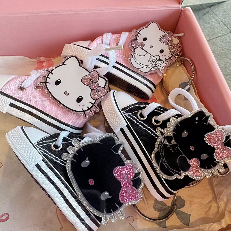 HelloKitty cute cartoon canvas shoes keychain bag pendant