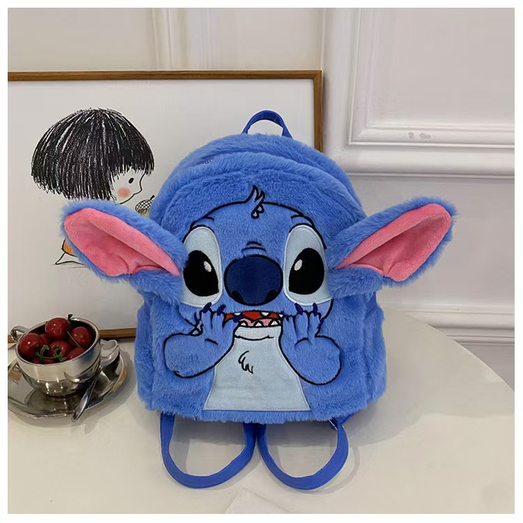 New stitch Japanese Cartoon plush Bag, cute and girlish shoulder Bag (25cm)