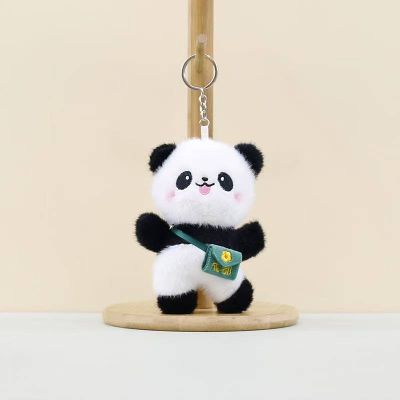 Cute Chengdu Panda plush toy keychain bag pendant (13cm)