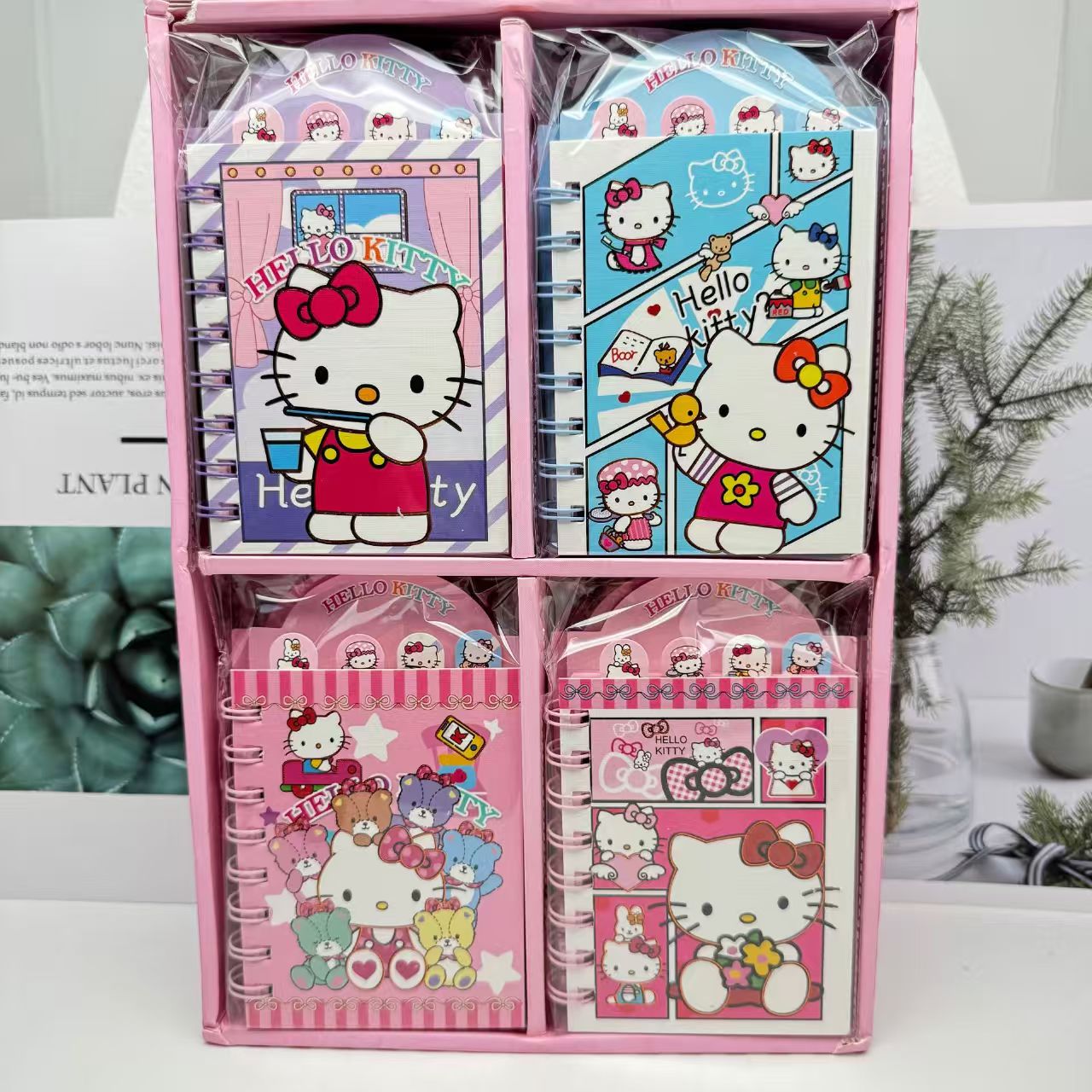 Cute cartoon hellokitty color page coil notebook