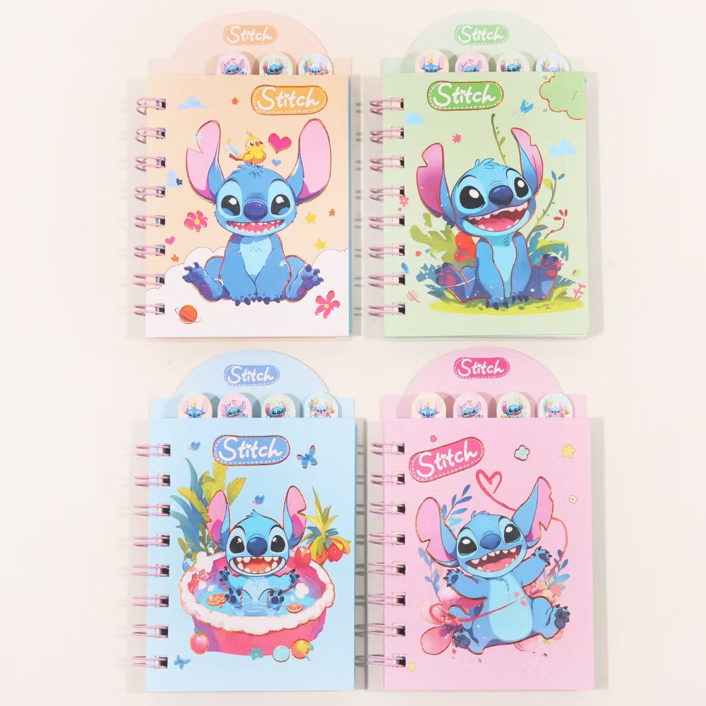 Cute cartoon stitch color page coil notebook