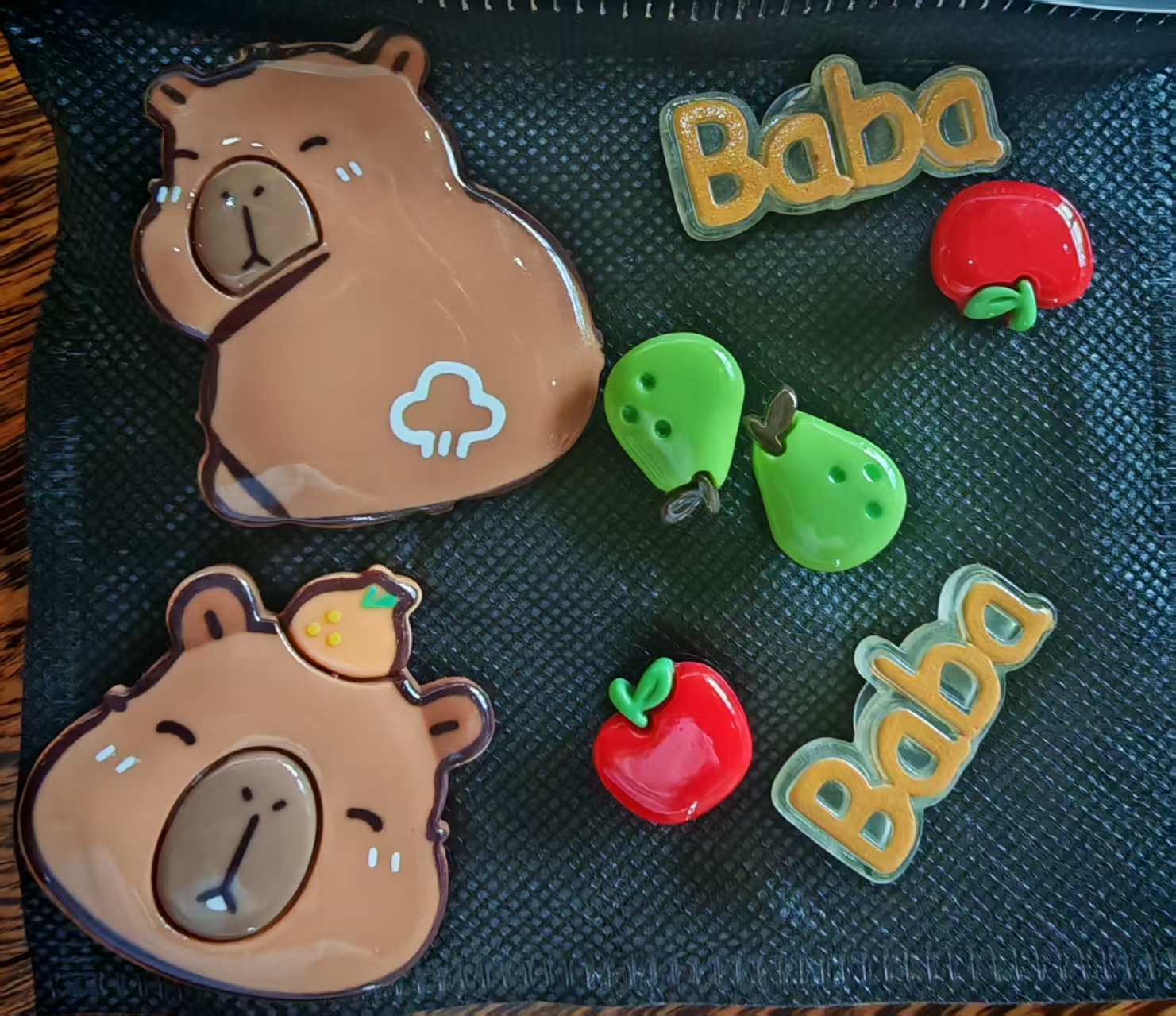 Cartoon and cute capybara crocs accessories