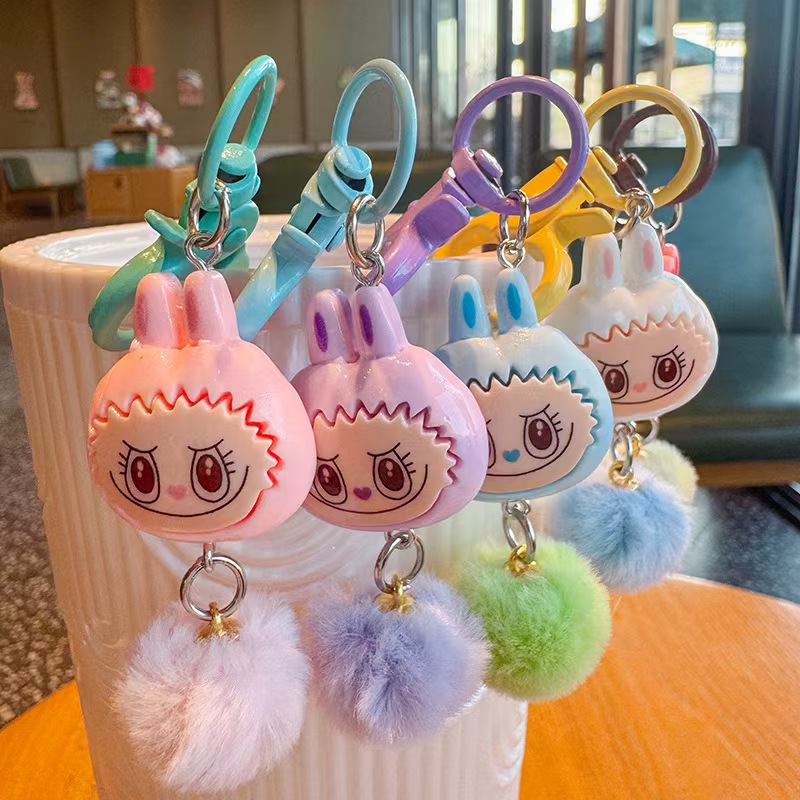 Cute cartoon labubu keychain bag pendant