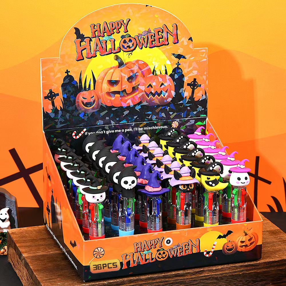 Halloween-themed mini cute cartoon four-color ballpoint pen